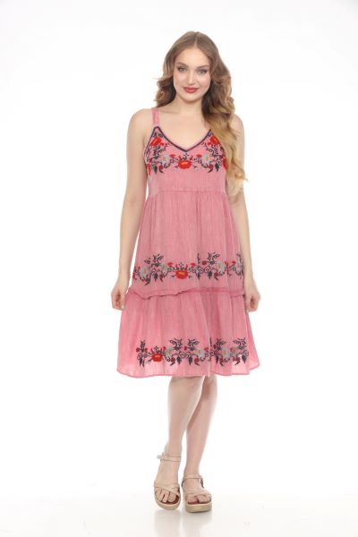 Tank Dress Blush-Embroidery
